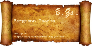 Bergmann Zsanna névjegykártya